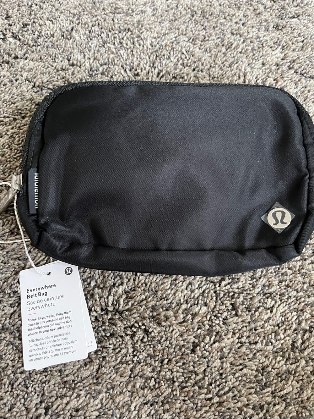 lululemon athletica Black Everywhere Belt Bag. New. Black. Unisex!